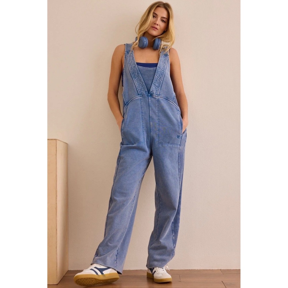AS Revival Light Blue Women's Denim‎ Overall Romper Size Medium